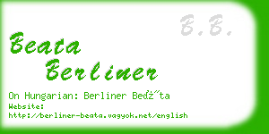 beata berliner business card